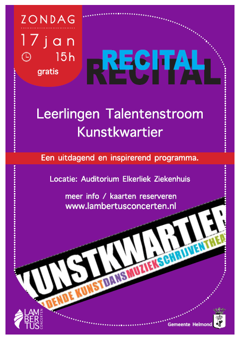 Recital leerlingen Talentenstroom Kunstkwartier